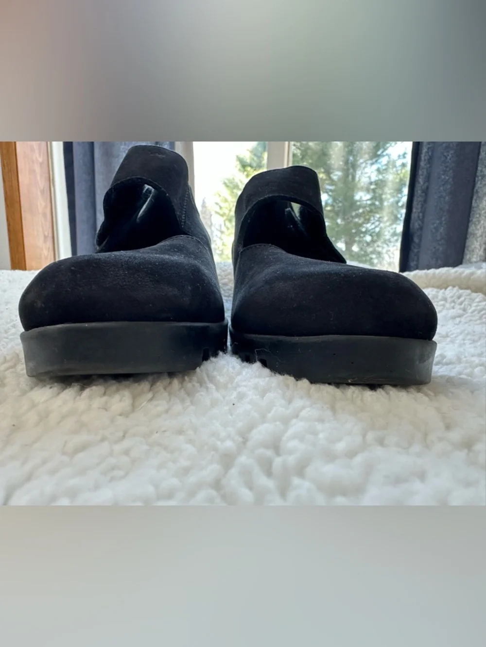 Arche Black Suede Mary Jane Bahzem Chunky Comfort Sole Shoes French Luxury sz 6